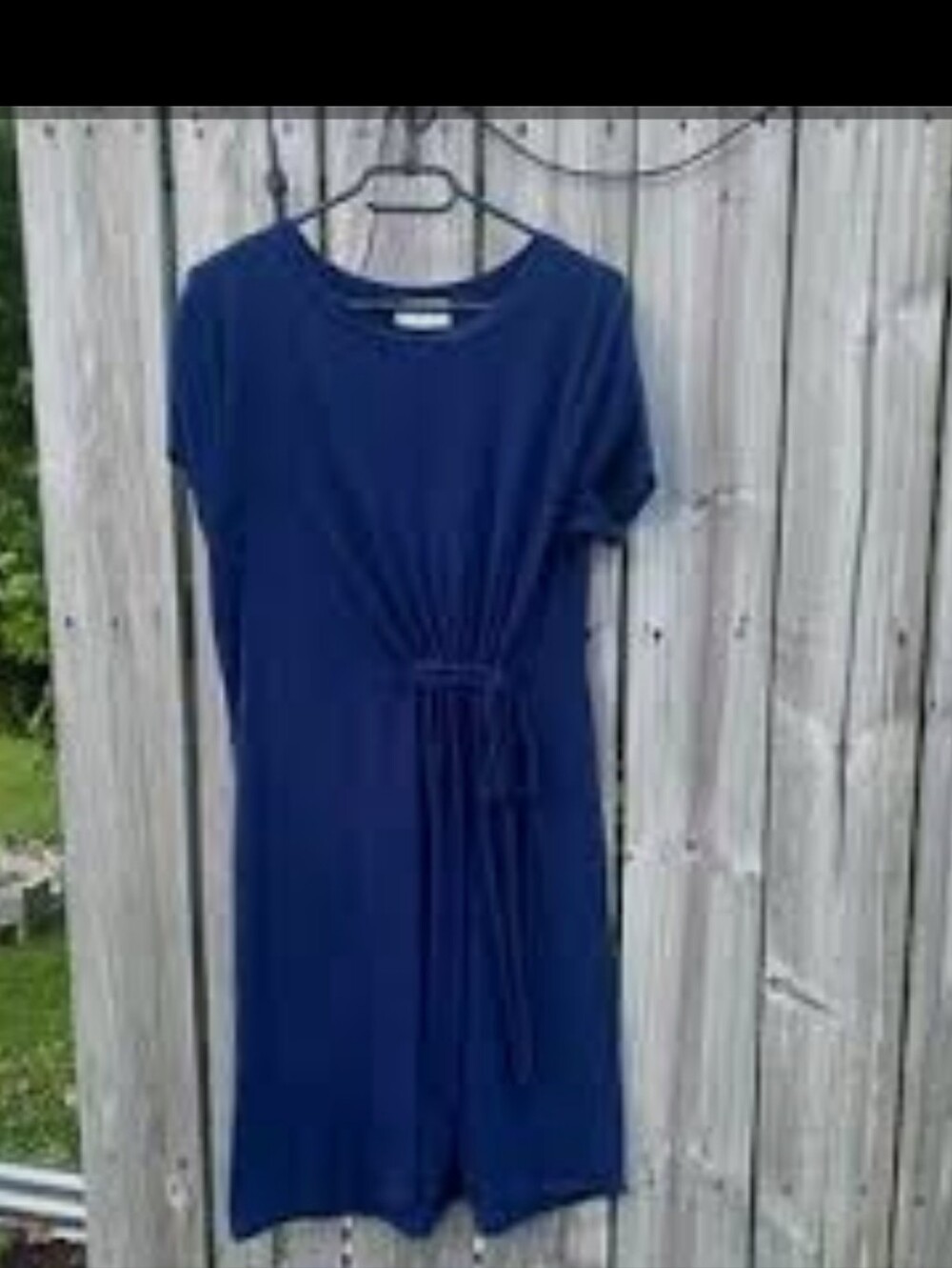 Thyme & Honey Classic Navy Tie-Waist Short Sleeve Jersey Dress NWT